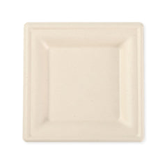 10x10" Disposable Bamboo Square Plates - 50 Plates