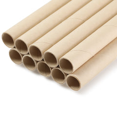 9.45" Disposable Bamboo Fiber Paper Straw - 50 Straws