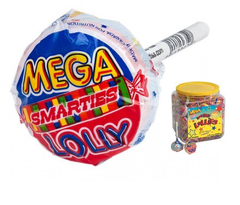 CEDE Smarties Mega Double Lollipops 60ct Tub