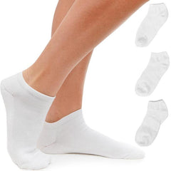 White Low Cut Socks 12ct