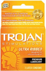 Trojan Ultra Ribbed Gold 3pk 8/6ct
