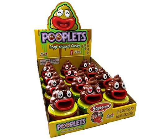 Kidsmania Pooplets Emoji Poop Shaped Candy Toy 12ct
