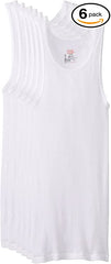 White Tank Tops Medium Cottonet 6ct