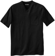 T-Shirts Blk V-Neck 2 Xtra-Long 6ct