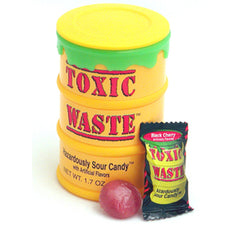 Candy Dynamics Toxic Waste Assorted Sour Candy 1.7oz Yellow Drums 12ct