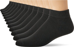 Black Low Cut Socks 12ct