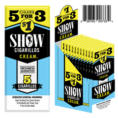 SHOW CIG CREAM 5 for 3($1) 15 CT