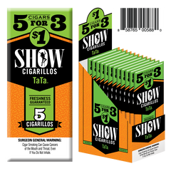 SHOW CIG PEACH MANGO TATA 5 for 3($1) 15 CT