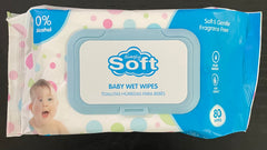 Simply Soft Baby Wipes 80pk/6ct - Blue