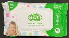 Simply Soft Baby Wipes 80's/6ct - Green