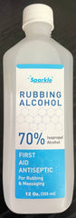 Sparkle Rubbing Alcohol 70% 12oz/6ct