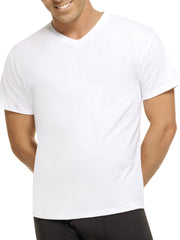 T-Shirts Wht V-Neck 2 Xtra-Long 6ct