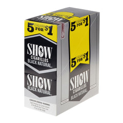 SHOW CIG BLACK 5 for 3($1) 15 CT