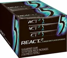 Wrigley's 5 Gum - React Mint 15pk/10ct