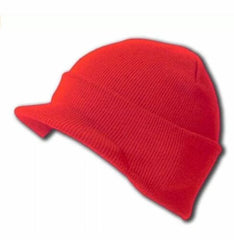 Skully Hat Red With Vizor 12 CT