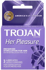 Trojan DARK PURLPLE HER Pleasure 3pk 6ct