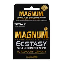 Trojan Black Magnum Ecstasy 3PK 6ct